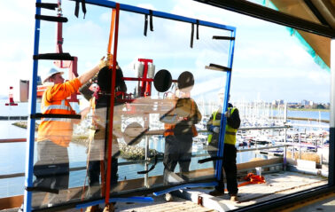 glass installation by ODC team coastal glazing