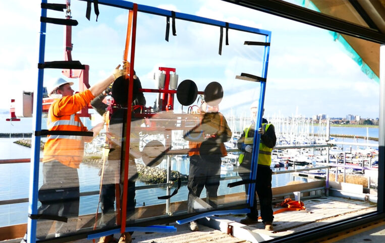 glass installation by ODC team coastal glazing