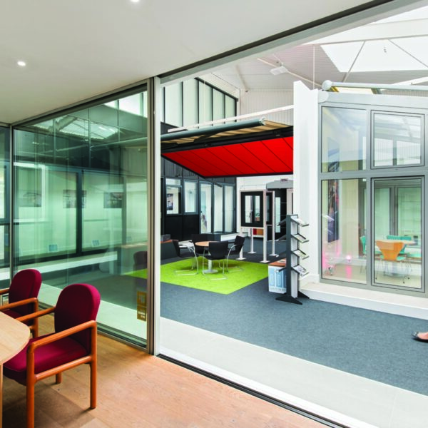 Sliding door designs at demo at ODC Poole showroom