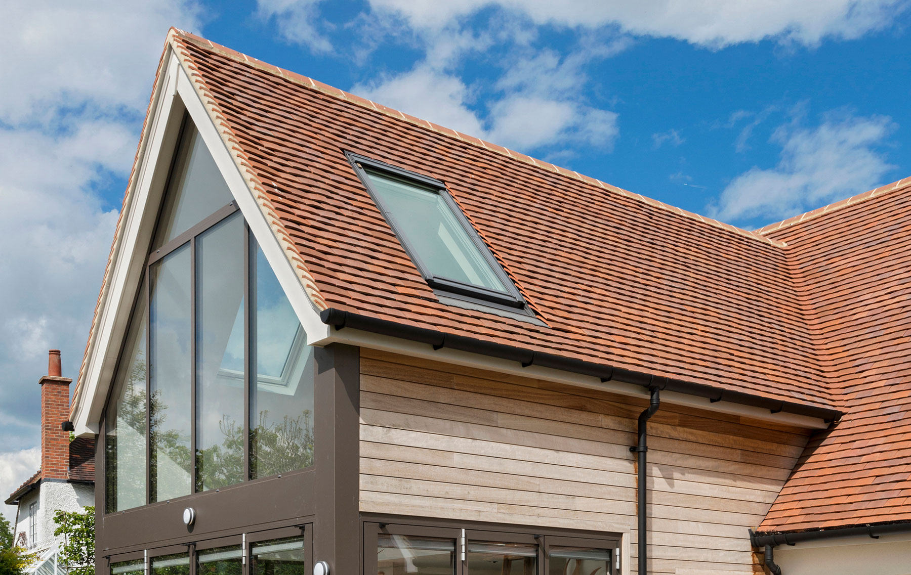 ODC Aluminium curtain walling and rooflight installed in Cottage Oxfordshire