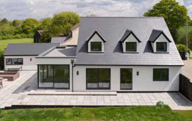 House renovation with sliding system ODC300, fixed windows and curtain walling in Essex