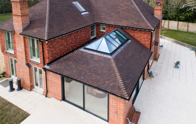Slimline ODC Cero Sliding System and roof lantern on stunning ODC new build in new forest