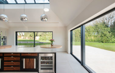 Slimline ODC SL800 Sliding System and roof lantern on stunning ODC new build in new forest