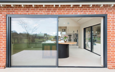 Slimline ODC SL800 Sliding System and roof lantern on stunning ODC new build in new forest