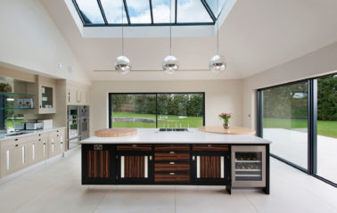 Slimline ODC SL800 Sliding System and roof lantern on stunning ODC new build in new forest
