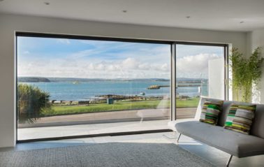 two panel system for living room overlooking the sea