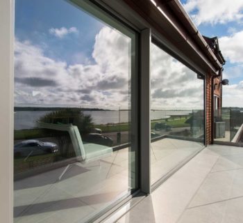 Seaviews from full height glazing for coastal property