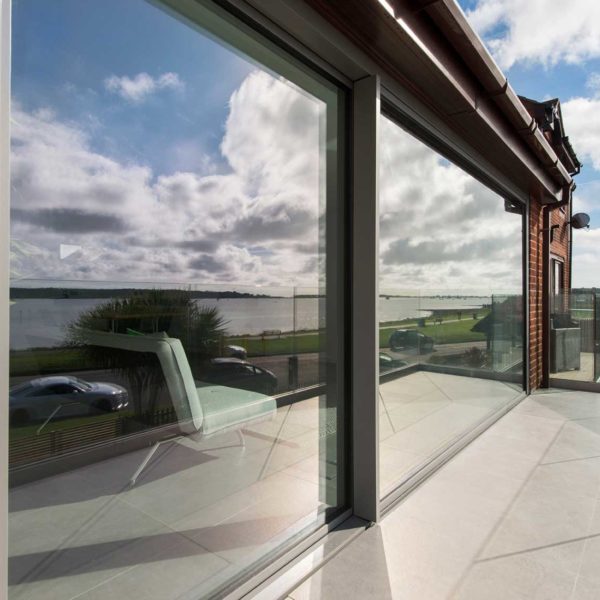 Seaviews from full height glazing for coastal property