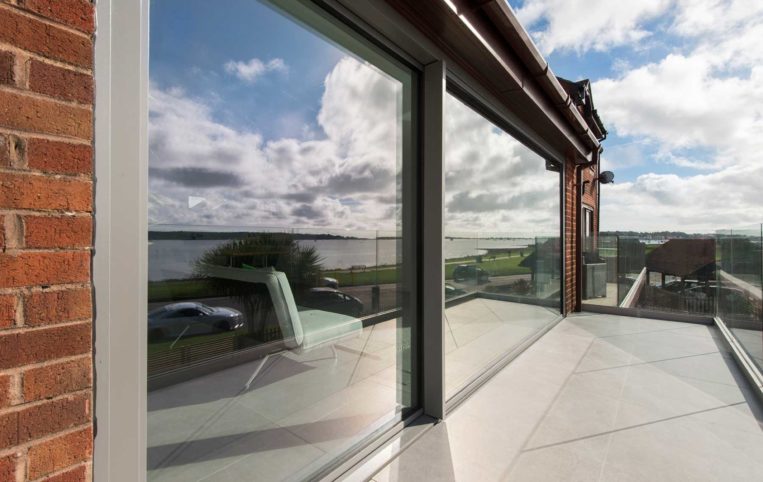 Seaviews from full height glazing for coastal property