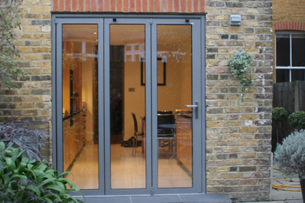 aluminium bifold doors for kitchen - glazing style for converting a garage