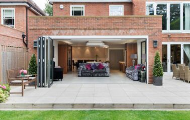 Bifolds installed in Buckinghamshire open up to the outdoor space