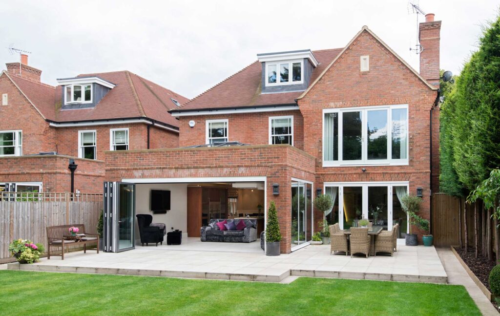 ODC aluminium bifolding door system installed in Beaconsfield Buckinghamshire