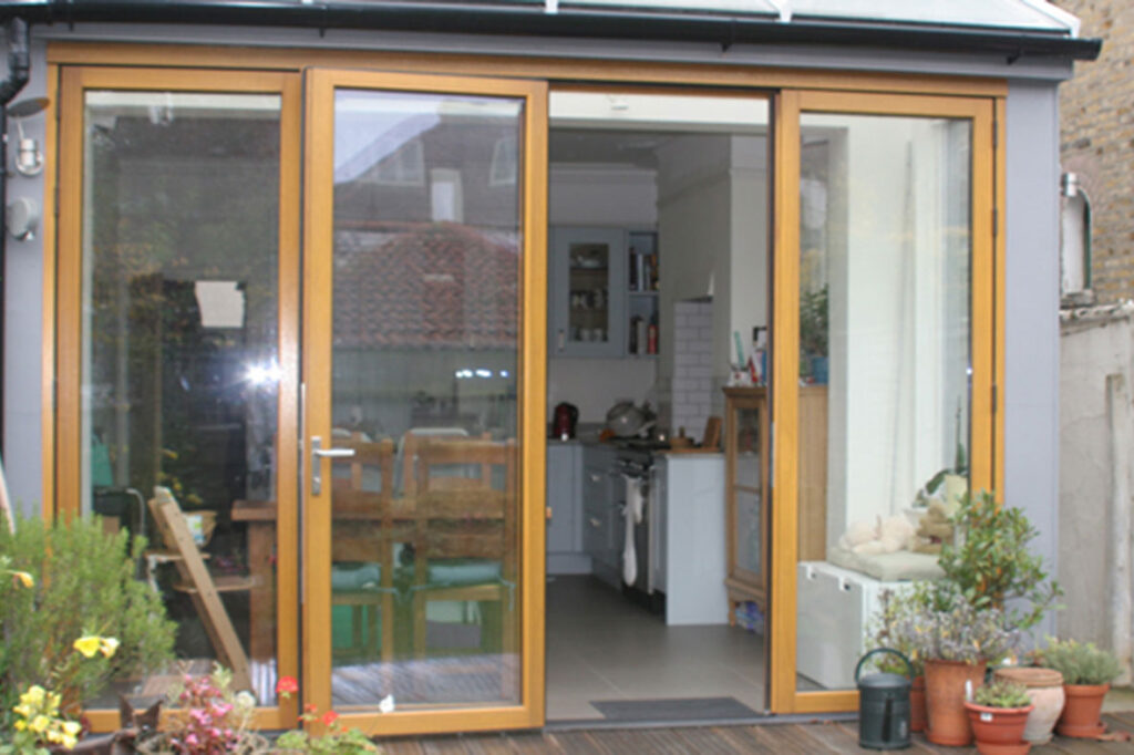 Timber bifold doors