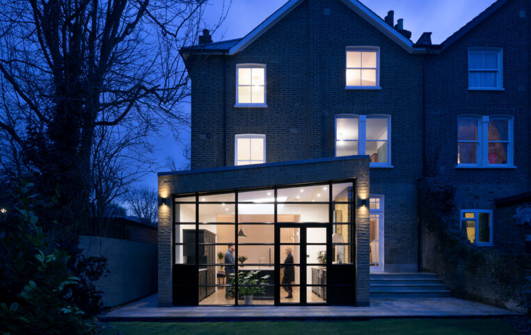Custom french doors for London kitchen extension