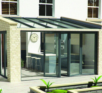 bifold doors and glass roof
