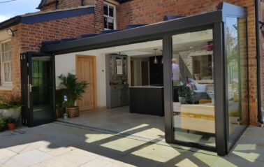 Cottage bifold doors - open