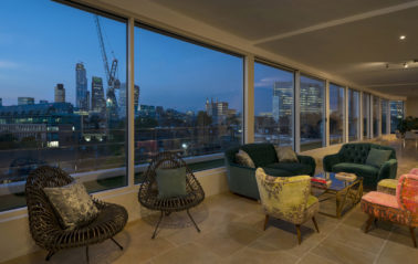 Stunning panaromic views through ODC SL 800 slim sliding doors in central london