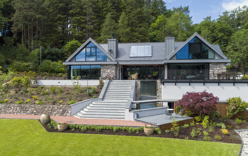 Minimal Frame Sliding Doors - Welsh country home