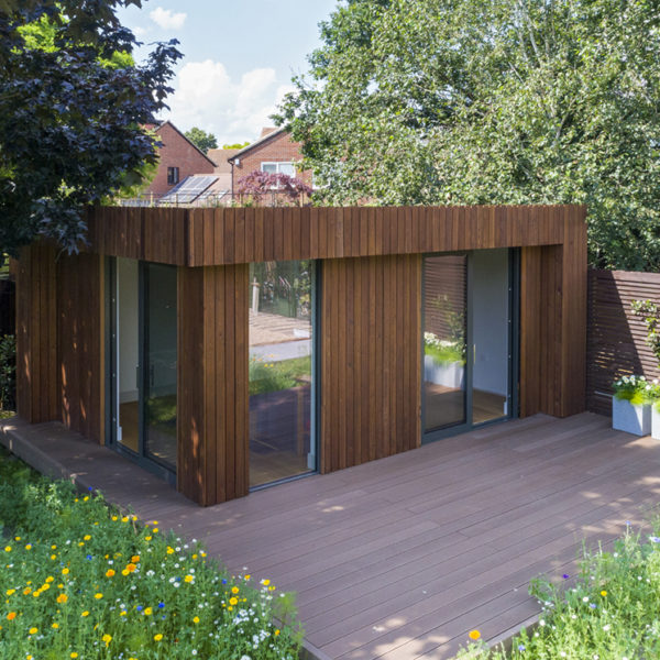 Garden Room with fixed glass and doors for contemporary new build