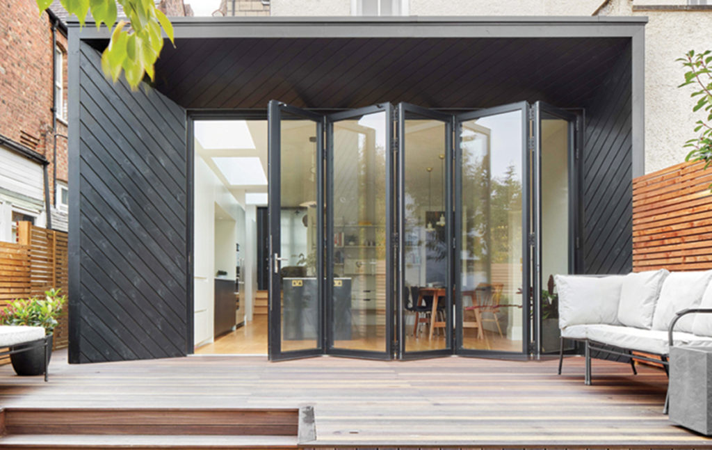 bifold door example installed in extension for London home