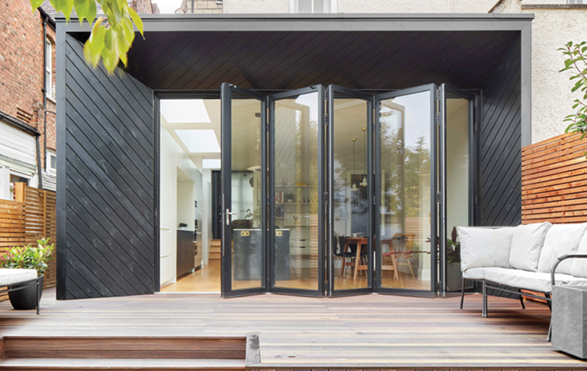 corner bifold door extension for London home