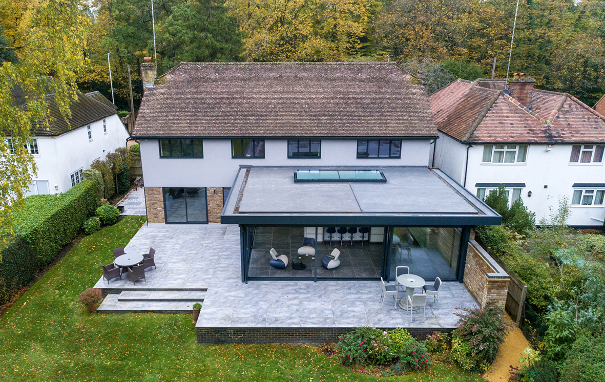 A modern extension with rooflight