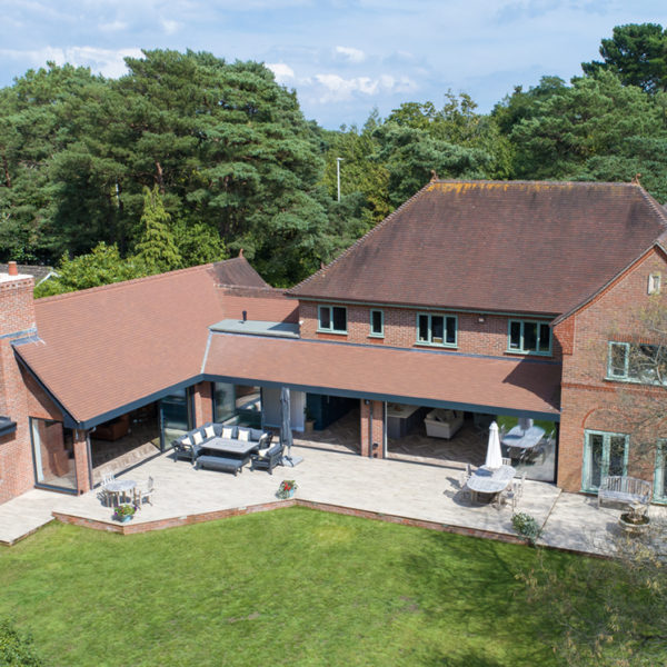 Garage conversion and house extension with sliding doors