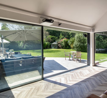 Sliding doors for glass walls