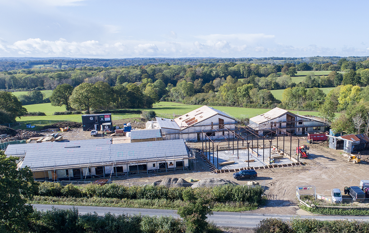 Hartdene Barns ariel shot