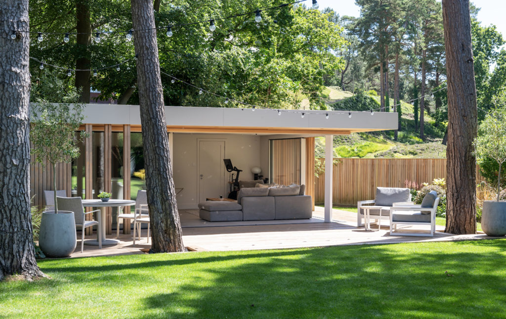 open corner design for garden room sliding doors