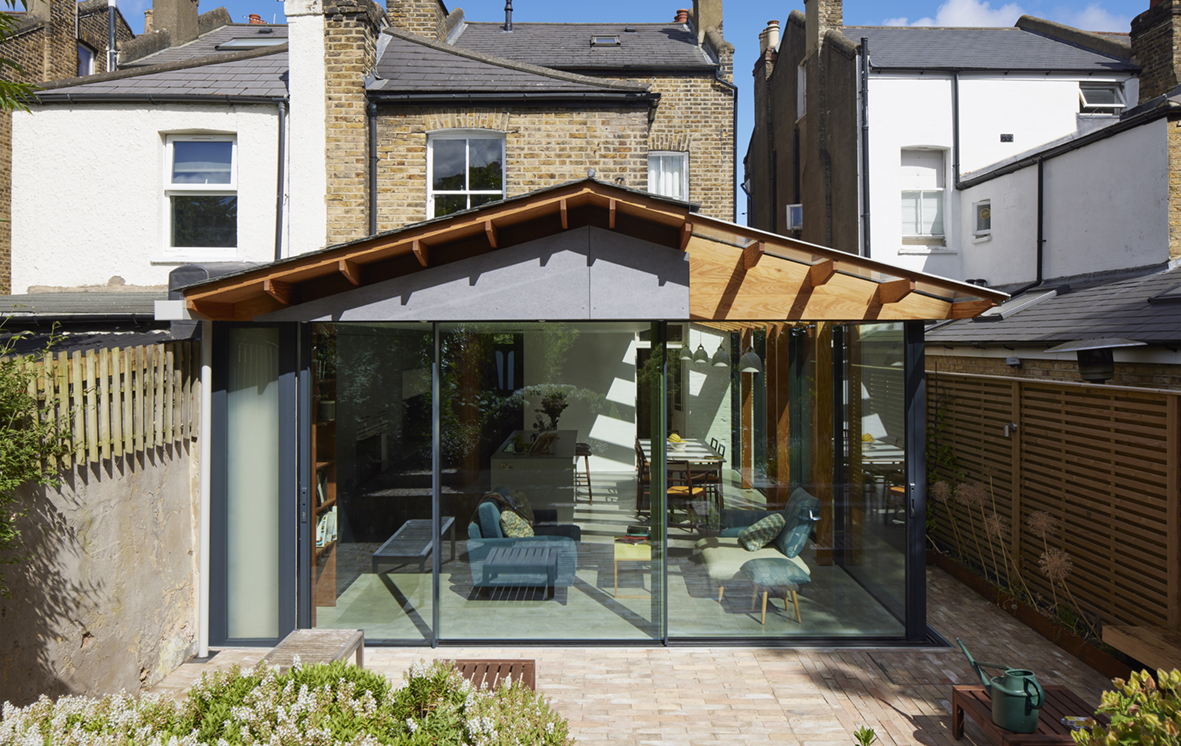 glass walls for London semi-detached home renovation
