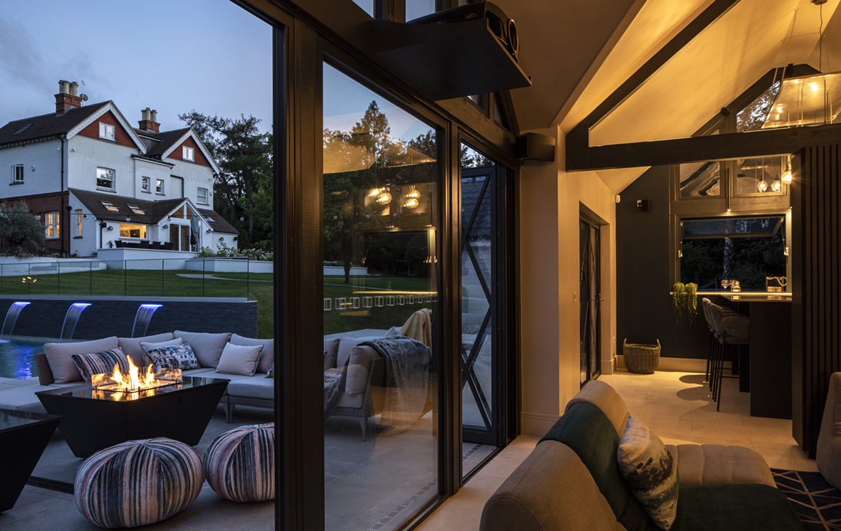 bespoke patio bifold door design close up